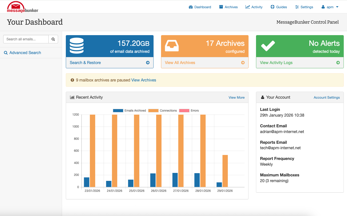 MessageBunker Announces Microsoft Office 365 Support